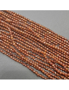 Бусины Фианит, граненные, коричневый, 2 мм