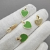 Подвеска Сердце, с зеленой эмалью, 10*15 мм, позолота