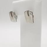 Швензы без фианитов, 12*18 мм, родий