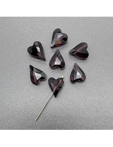 Бусина Сердце Swarovski Crystal 5743 бордовый, 10*12 мм