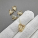 Бусина Сердце Swarovski Crystal 5743 золотистый, 10*12 мм