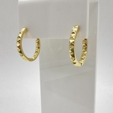 Серьги кольца ромб, 19.5*2.5 мм, позолота