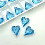 Подвеска Сердце голубой, 12 мм