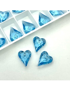 Подвеска Сердце голубой, 12 мм