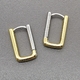 Серьги прямоугольник, 14*23 мм, биколор