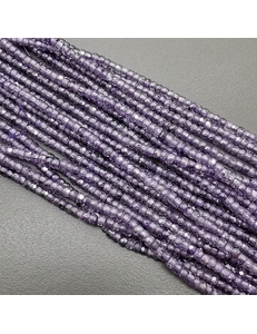 Бусины Фианит, граненные, фиолетовый, 2*3 мм