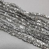 Бусина стеклянная крошка, 3*4 мм, серый