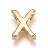 Бусина Буква X, 8.5*6 мм, позолота