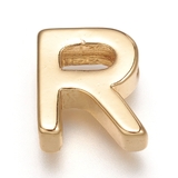 Бусина Буква R, 8.5*6 мм, позолота
