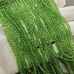 Бусина стеклянная рондель, зеленый, 2.7*3.6 мм