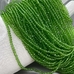 Бусина стеклянная рондель, зеленый, 2.7*3.5 мм