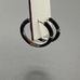 Серьги кольца с черной эмалью, 19.5*2.5 мм, родий