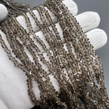 Бусина стеклянная крошка, коричневый, 3*4 мм