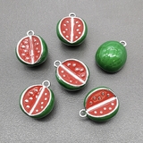 Подвеска Арбуз, 15*12 мм, родий