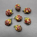 Подвеска фрукт, 14*9 мм, родий