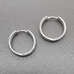 Серьги кольца плетение, 20*4.5 мм, родий