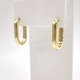 Серьги Овал, конго, 20*12*3 мм, позолота