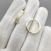 Серьги кольца, конго с фианитами, 18*4 мм, позолота