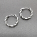 Серьги кольца, конго Многогранник, 20*4 мм, родий