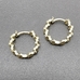 Серьги кольца, конго Многогранник, 20*4 мм, позолота