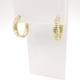 Серьги кольца линии, 18*3.5 мм, позолота