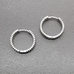 Серьги кольца линии, 18*3.5 мм, родий