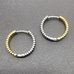 Серьги кольца линии, 18*3.5 мм, биколор