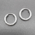 Серьги кольца рифленые, 18*3 мм, родий