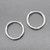 Серьги кольца, конго, 20*2 мм, родий