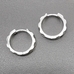 Серьги кольца линии, 18*3 мм, родий