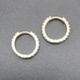 Серьги кольца с фианитами, 17*2 мм, позолота