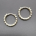 Серьги кольца с фианитами, 17.5*3 мм, позолота