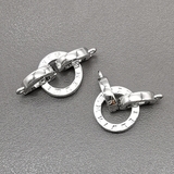 Замок круг с 2 бейлами, родий