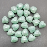 Бусина Сердце из керамики, бледно зеленый, 12*12.5 мм, шт