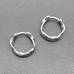 Серьги кольца, конго, 19*4 мм, родий