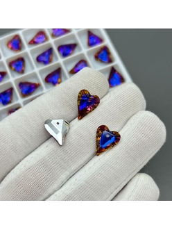Подвеска Сердце фиолетово синий, 12*10 мм