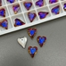 Подвеска Сердце фиолетово синий, 12*10 мм