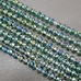 Бусина стеклянная рондель, зеленый с переливом, 7.5*4.5 мм