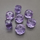 Бусина стеклянная Граненный рондель, светло фиолетовый, 12.5*7.5 мм
