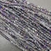 Бусина стеклянная крошка, серый с фиолетовым переливом, 3*4 мм