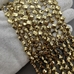 Бусина стеклянная Граненный клевер, золото, 8 мм, 5 шт