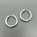 Серьги кольца, конго, 20*2.7 мм, родий