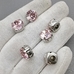 Кристаллы в цапах Круг, 10 мм, розовый, родий