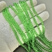Бусина стеклянная рондель, граненная, зеленый, 3*4 мм, тип1