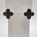 Швензы Клевер с черной керамикой, 16 мм, родий, тип1