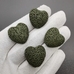 Бусина Сердце, лава тонированная, темно зеленый, 20*21 мм, шт