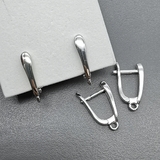 Швензы без фианитов, 18*3.5 мм, родий