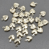 Подвеска Концевик Сердце, 6.5*8.5 мм, позолота