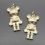 Подвеска Мишка робот, 26*14 мм, позолота