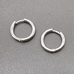 Серьги кольца, конго, 17*2.3 мм, родий